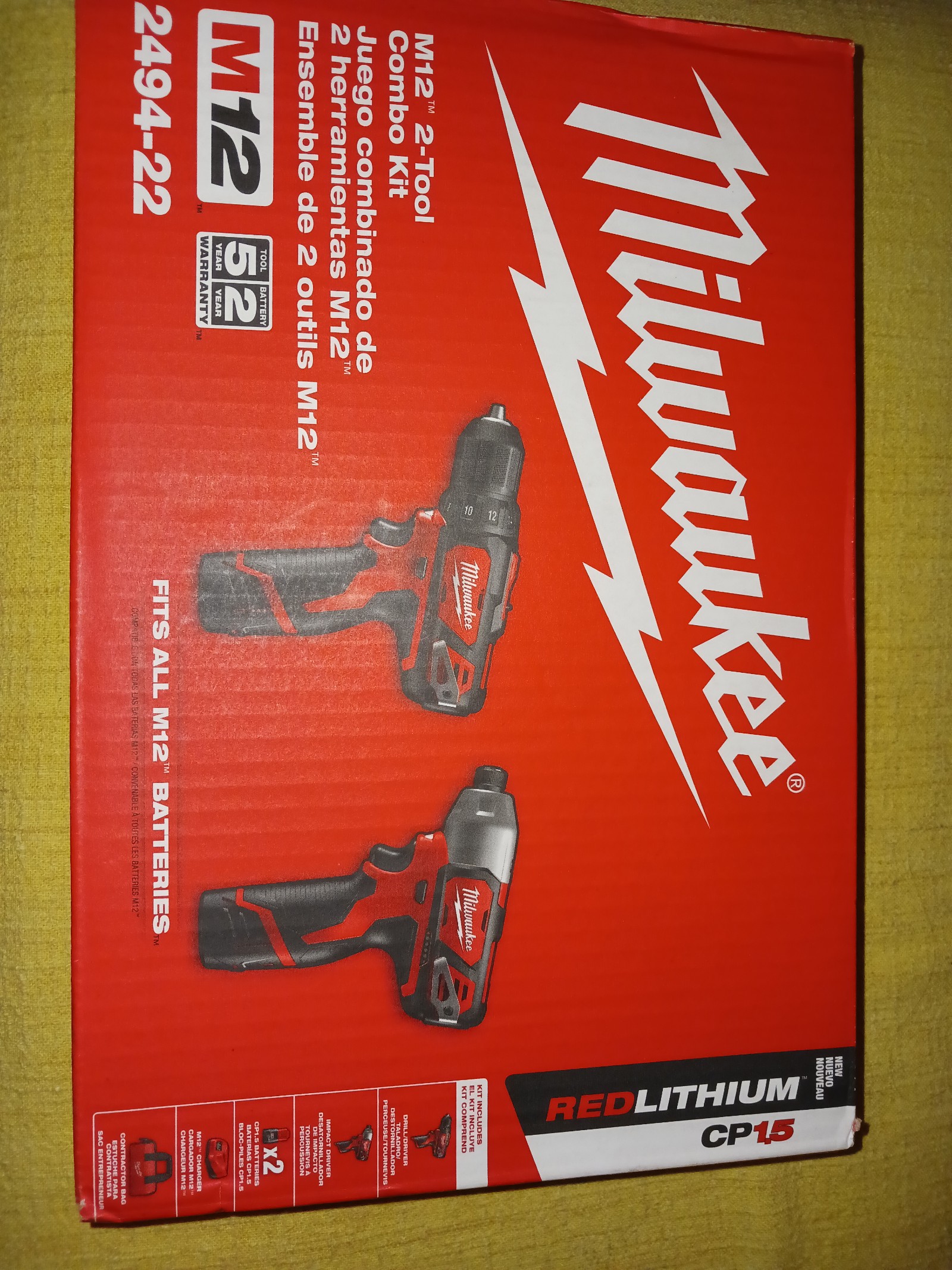 Milwaukee M12 2 tool combo kit