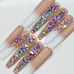3X XXXL BALLERINA- SPARKLE-Gel Press on Nails