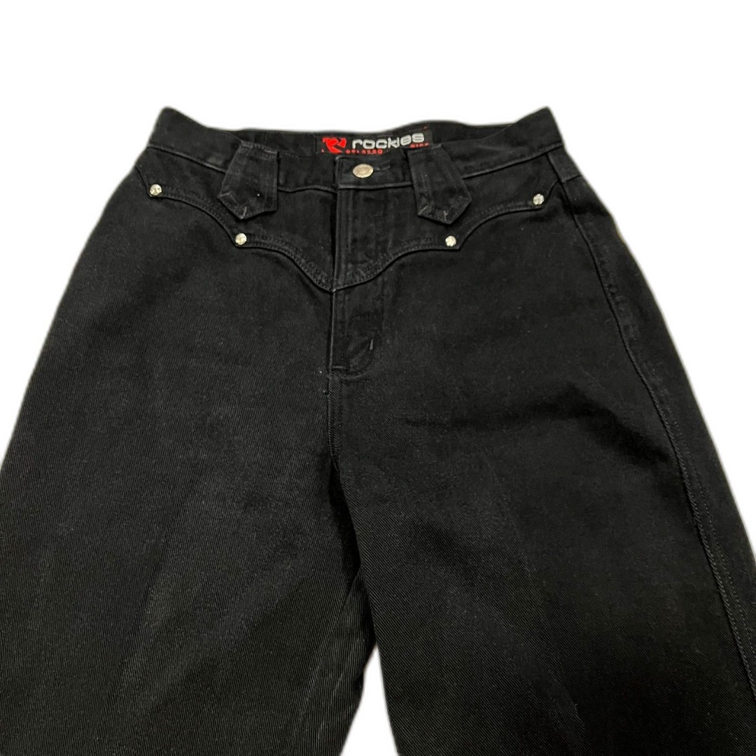 Rockies Vintage Relaxed Long Rise Black Jeans Size 9/10