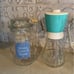 Vintage nut chopper ... Pitcher and Canister Jar