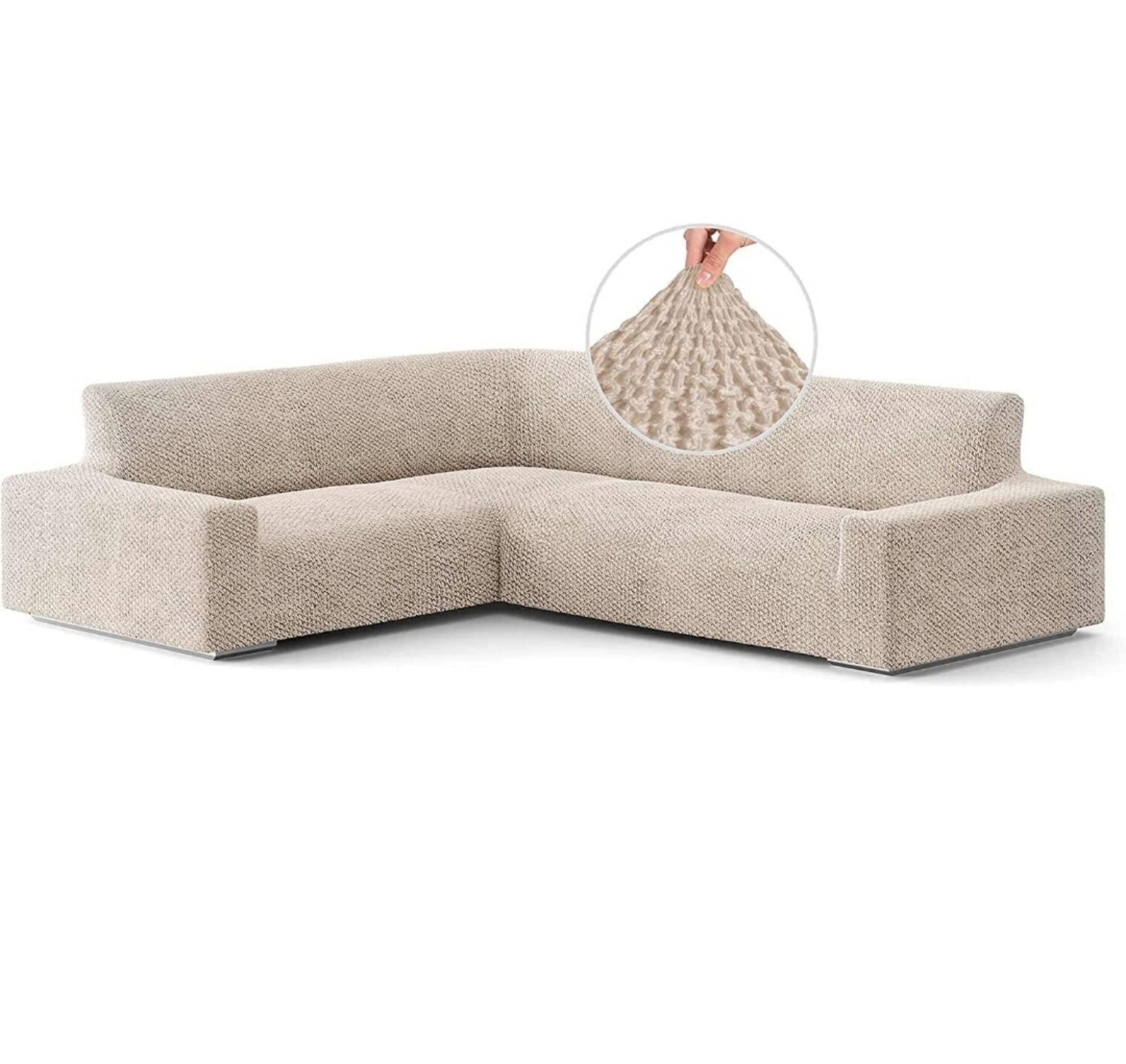 Sectional Sofa Cover - Corner Couch Cover - Corner Slipcover - Soft Polyester Fa