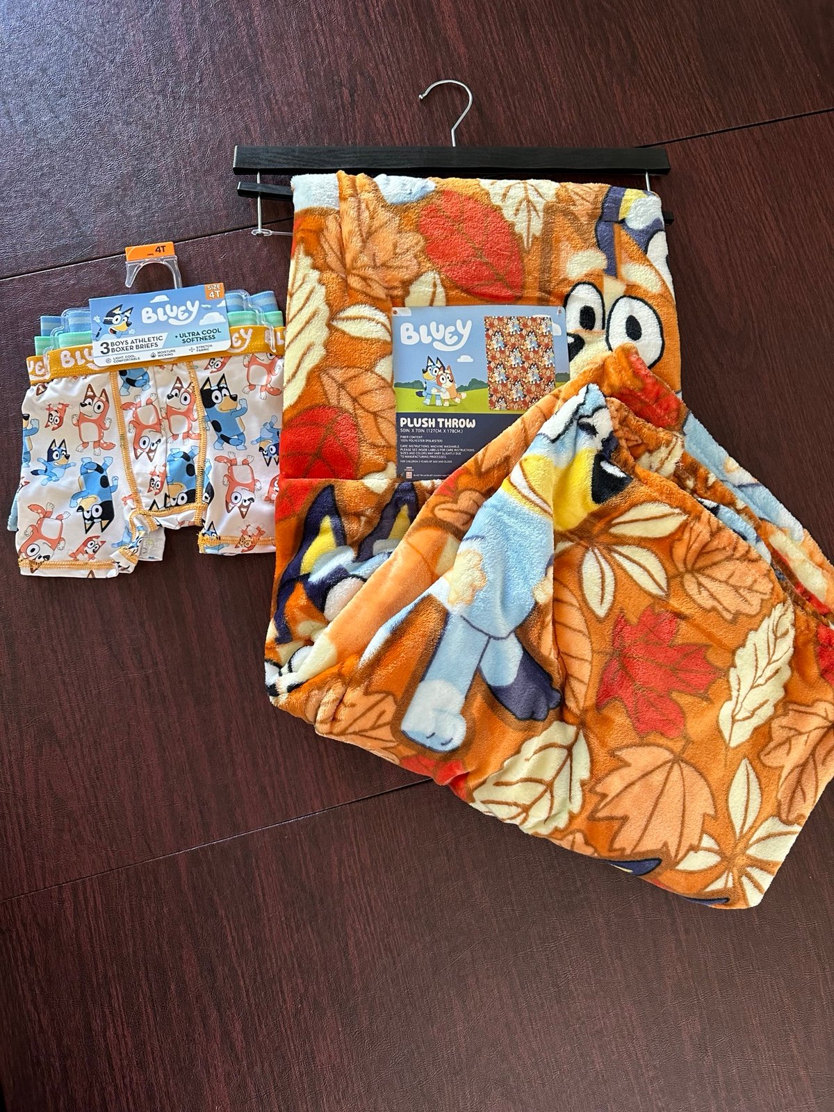 Bluey blanket and boy brief bundle