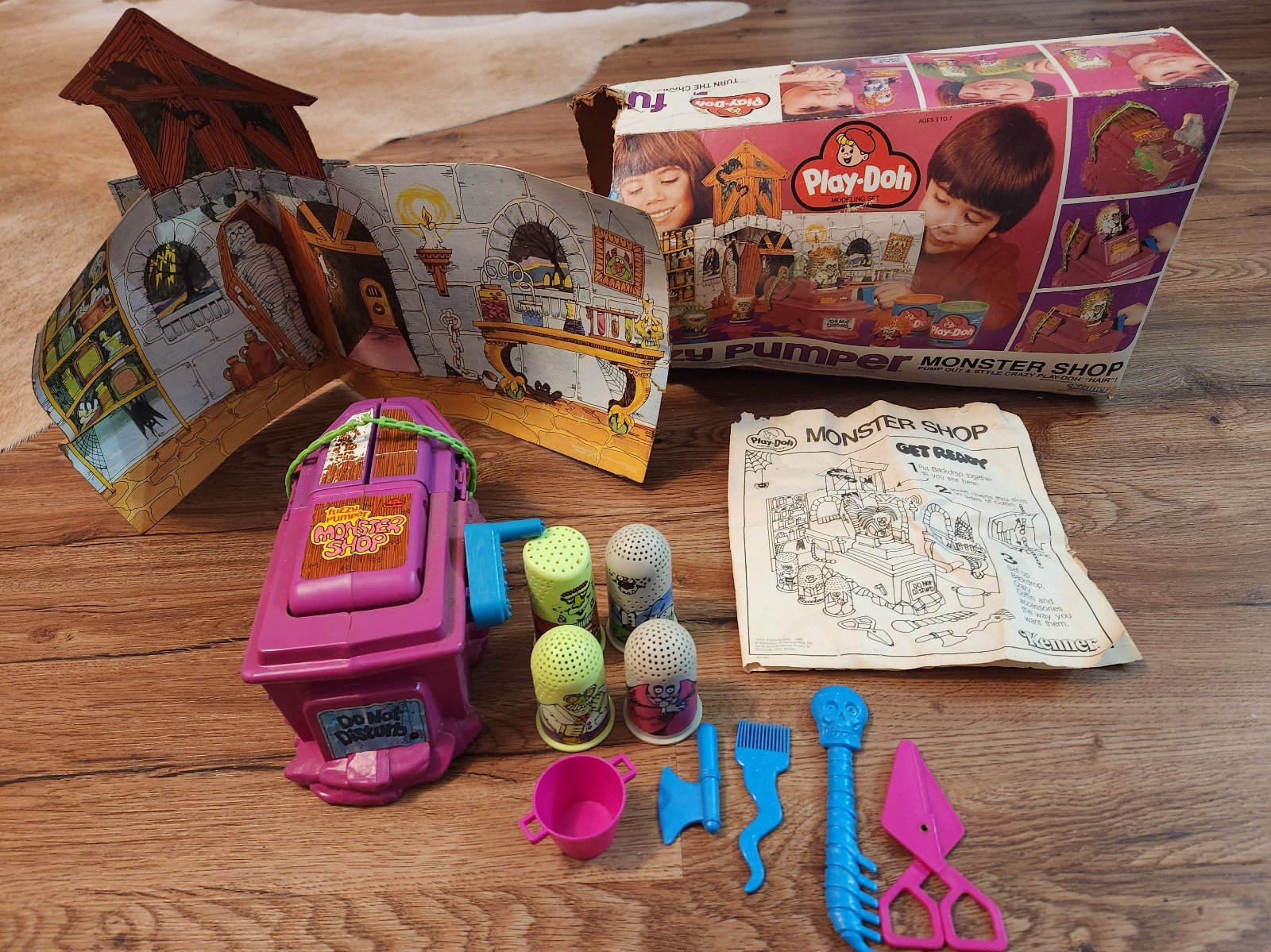 Vintage Play-Doh Fuzzy Pumper Monster Shop