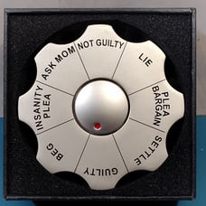 LAWYER OFFICE METAL PAPER WEIGHT DECOR NOVELTY LUCK DECISION ROULETTE WHEEL
