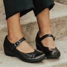 Dansko FAWNA Black Milled Nappa Shoes- Size 40W