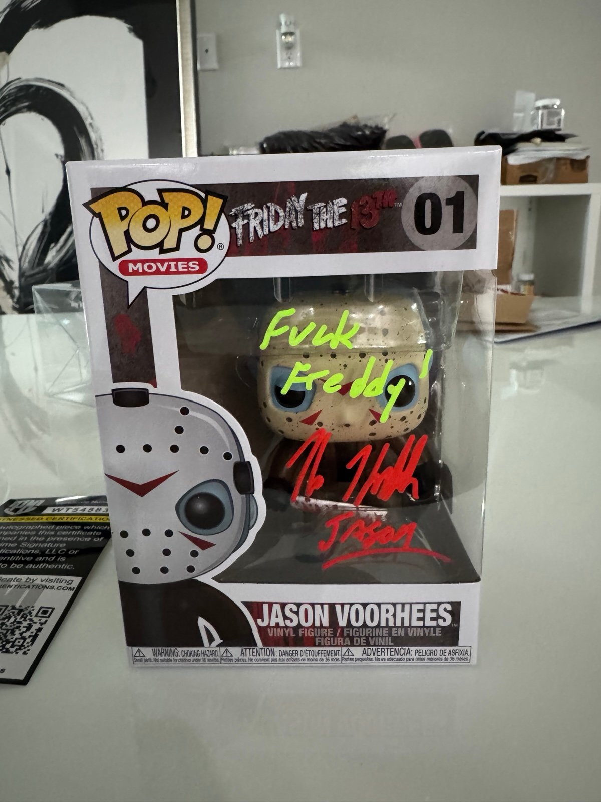 Jason Voorhees Funko Pop Signed by Kane Hodder