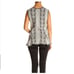 CAbi Peplum Grey/Off White Sweater Vest Top Size Small