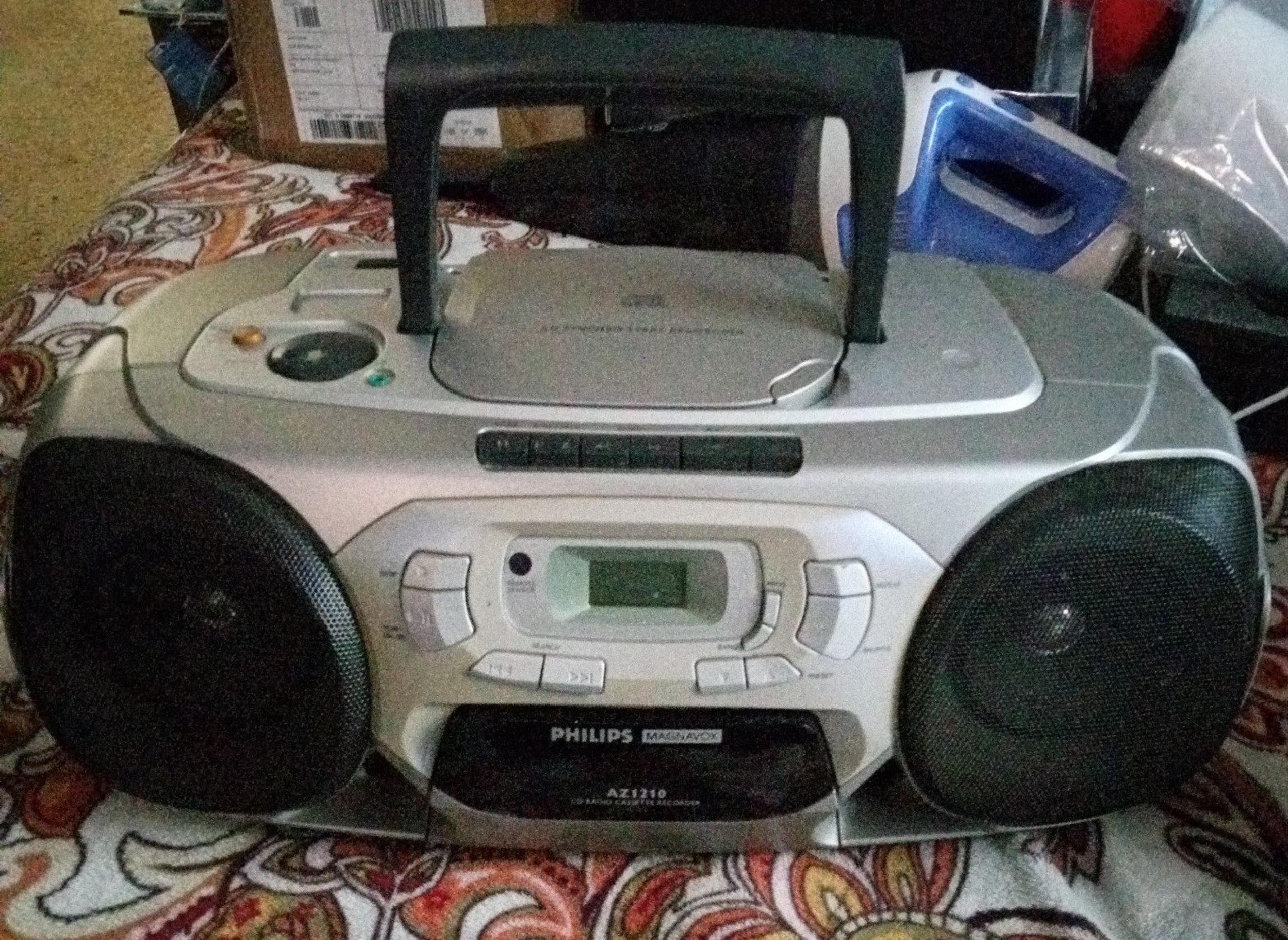 Vintage Philips Magnavox AZ1210  Radio CD Cassette Player Boombox Tested & works