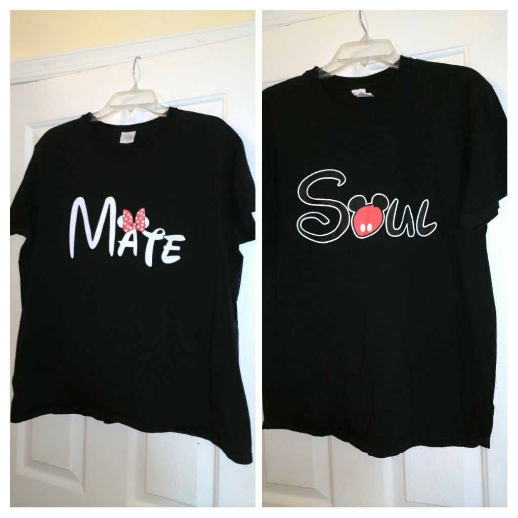 Pair of Matching Disney Soul Mate Shirts