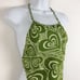 Lisa says Gah Clea Wide Hearts Tie Halter Top Womens Small Green Crop Chic NWT