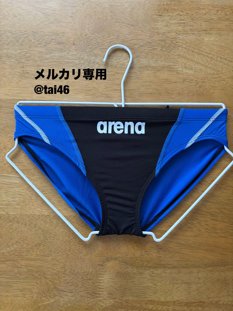 Arena (アリーナ) Swimming Suit, Blue x Black, V-Cut Brief, Size L