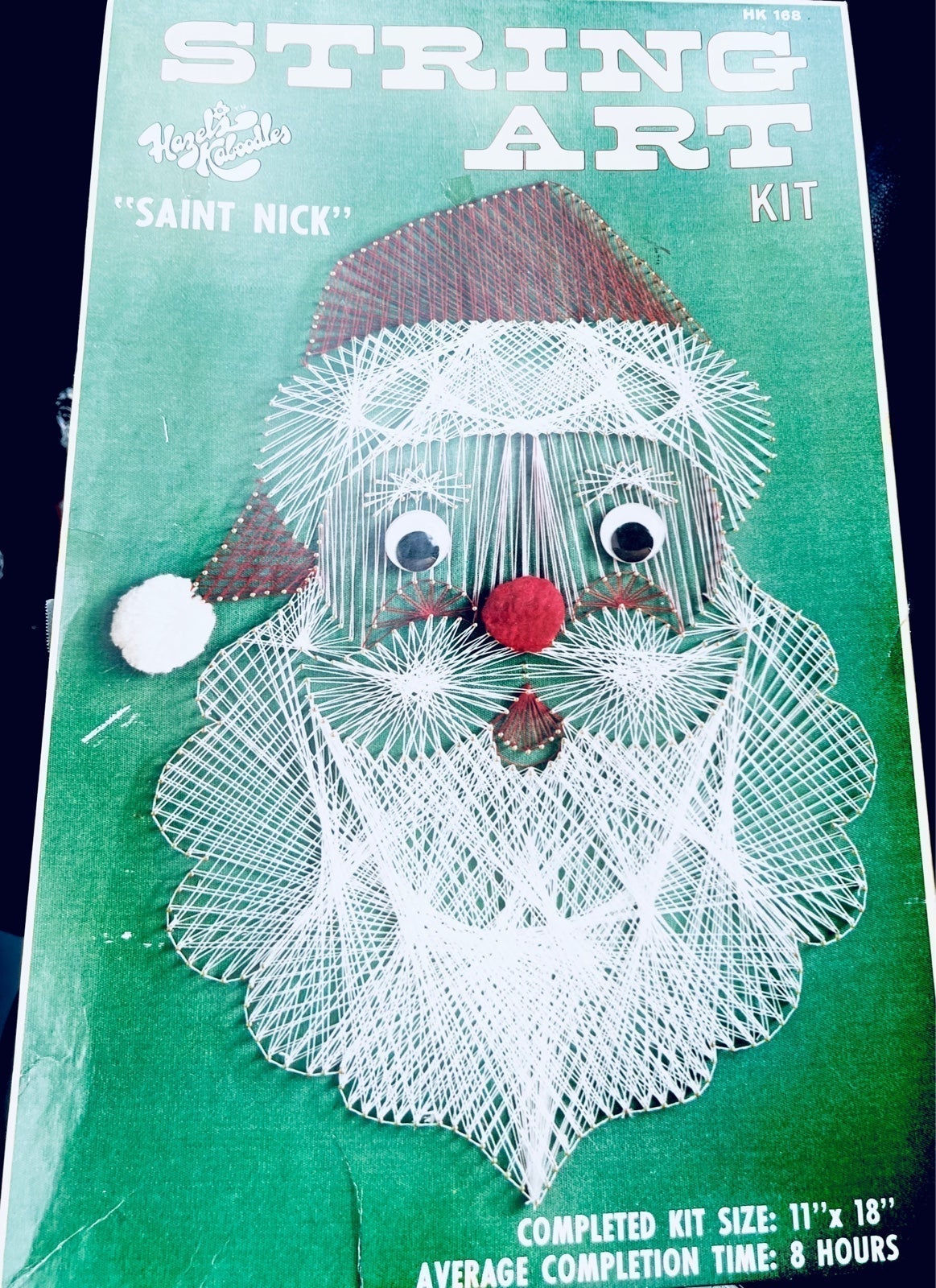 Vintage Hazels Kaboodles “Saint Nick” String Art Kit Model: HK168 - NEW/Unused