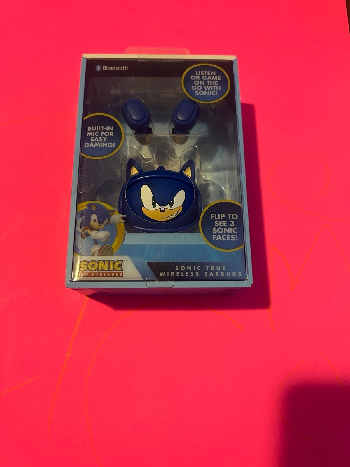 NEW Rare SEGA Mascot Sonic The Hedgehog Bluetooth True Wireless Earbuds Sealed