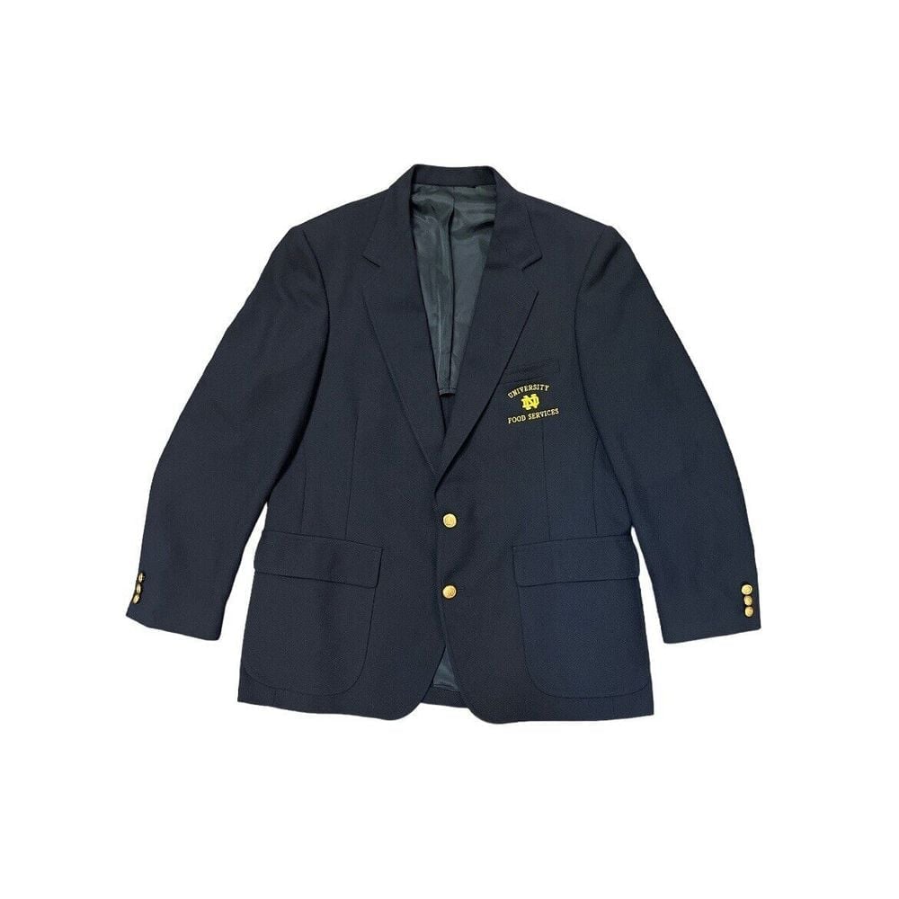 Vtg 1950s 60s University of Notre Dame Chef Blazer Uniform Jacket Irish