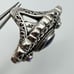 Gorgeous Large SARDA Heavy Solid Sterling Silver Blue Quartz & Mystic Topaz Ring