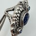 Gorgeous Large SARDA Heavy Solid Sterling Silver Blue Quartz & Mystic Topaz Ring