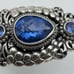 Gorgeous Large SARDA Heavy Solid Sterling Silver Blue Quartz & Mystic Topaz Ring