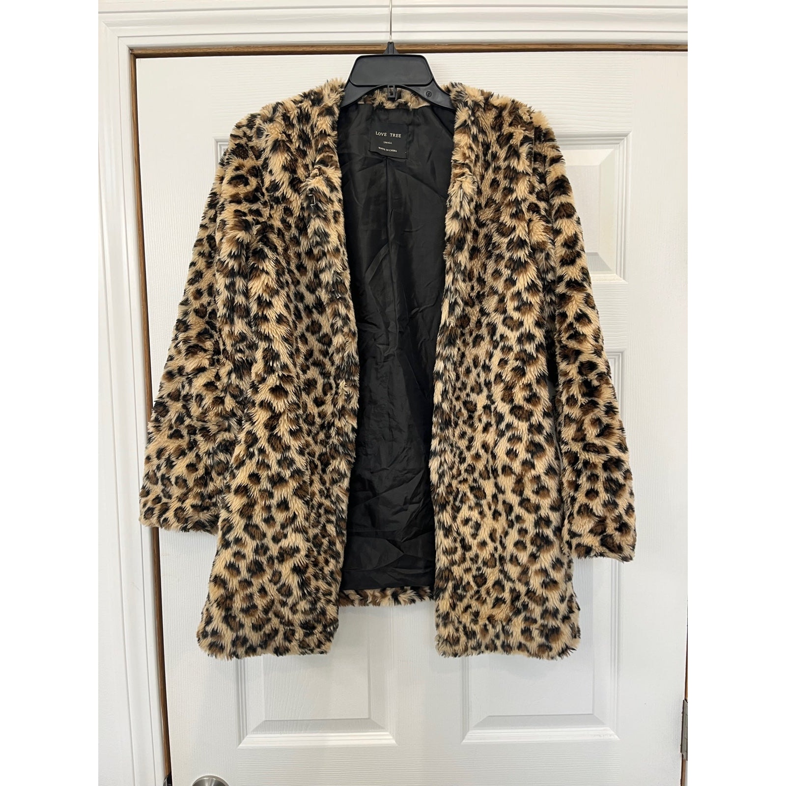 Love Tree Cheetah Faux Fur Coat Size S Coats jackets