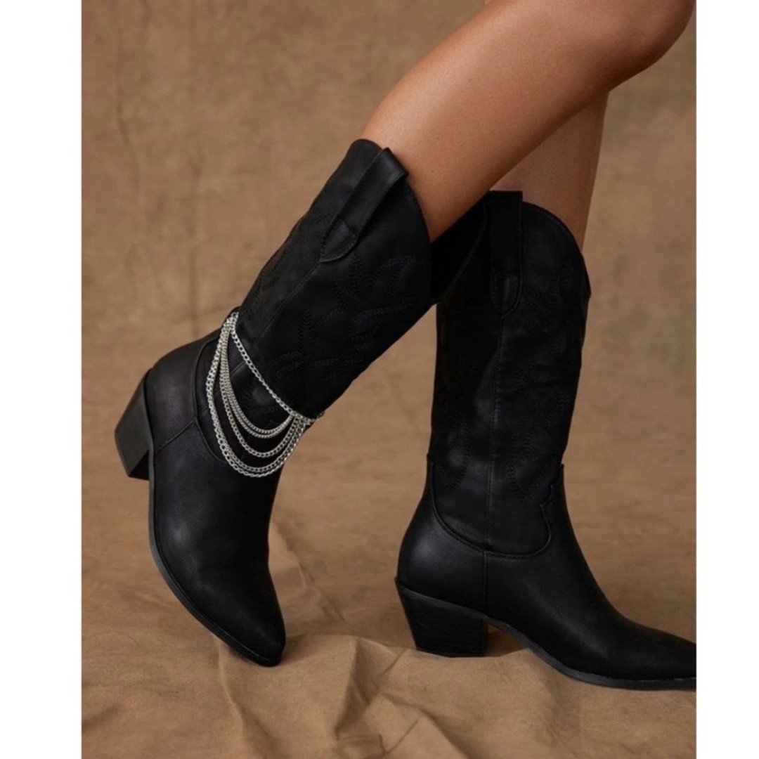 New 12th Tribe x Billini Billini Dixie Boots in Black Size 8