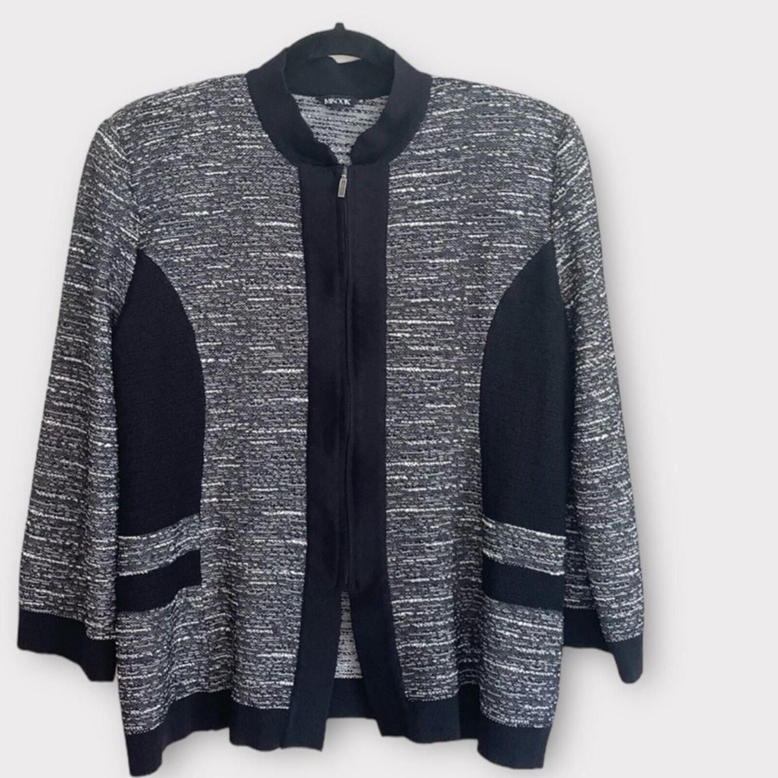 MISOOK Full Zip Knit Cardigan Sweater Women's Size L