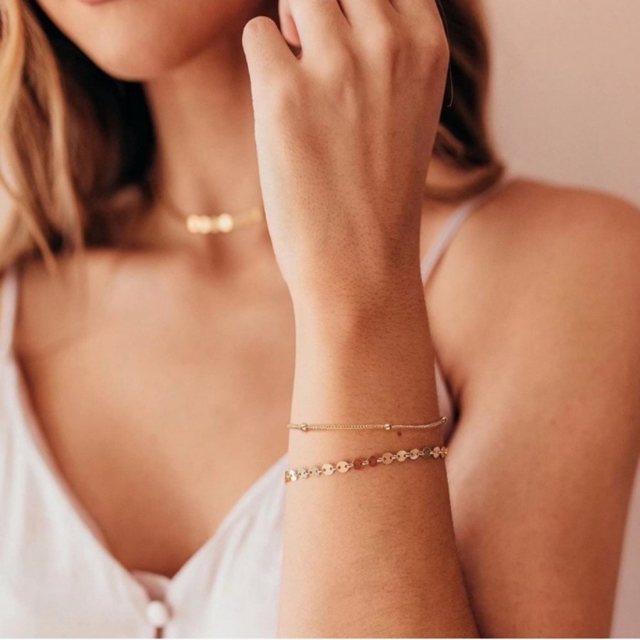 Free People Layered Coin Bracelet Set