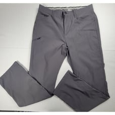 Orvis Hiking Pants Men's Sz 38x33 Gray Cargo Water Repellant Stretch Gorpcore