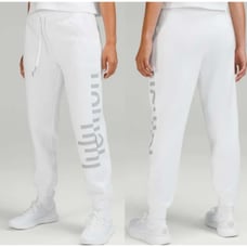 (14) 128 Lululemon Scuba High-Rise Jogger *Graphic White Wordmark RARE