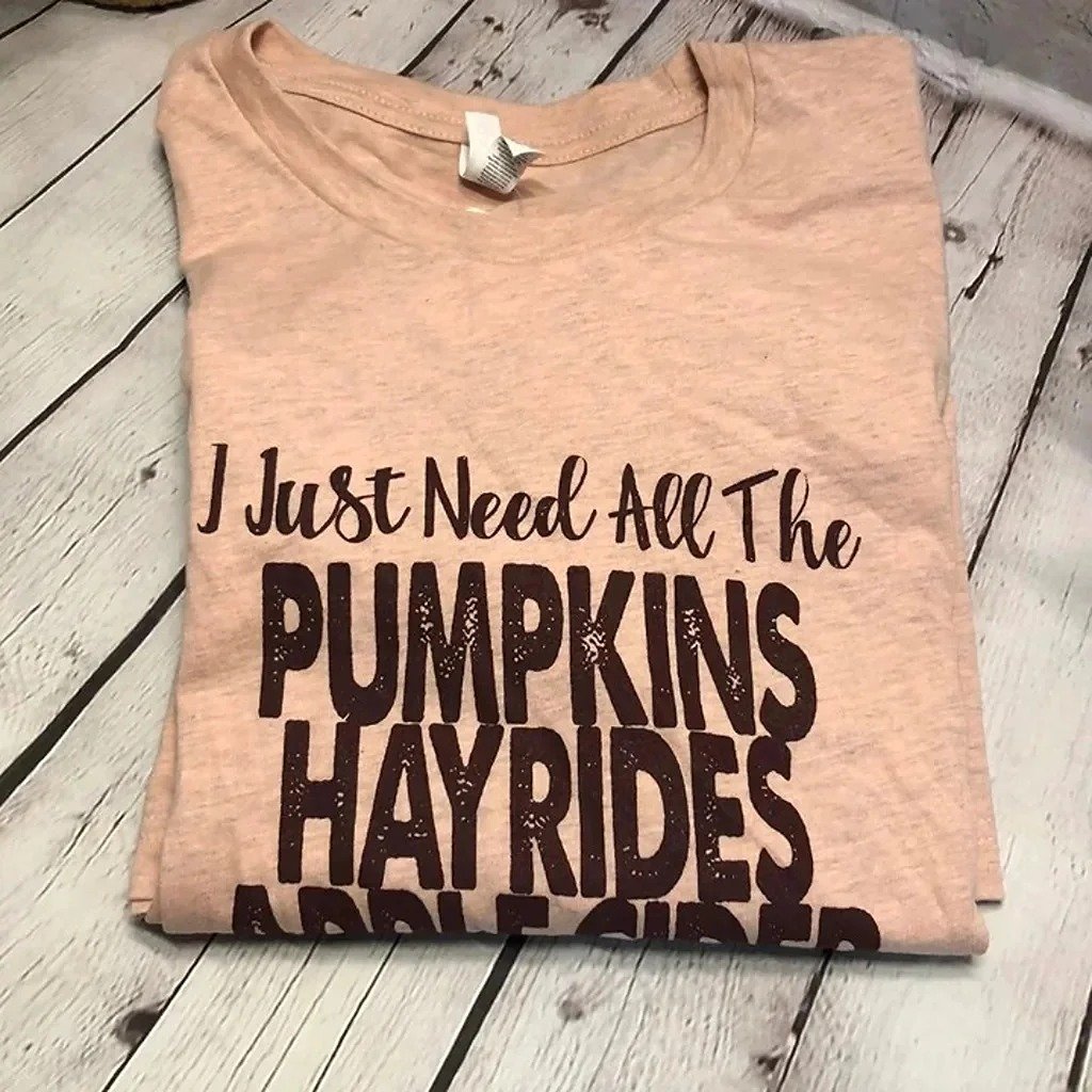 graphic tees women large fall