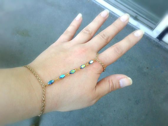 Antique Gems Slave Bracelet Hand Chain