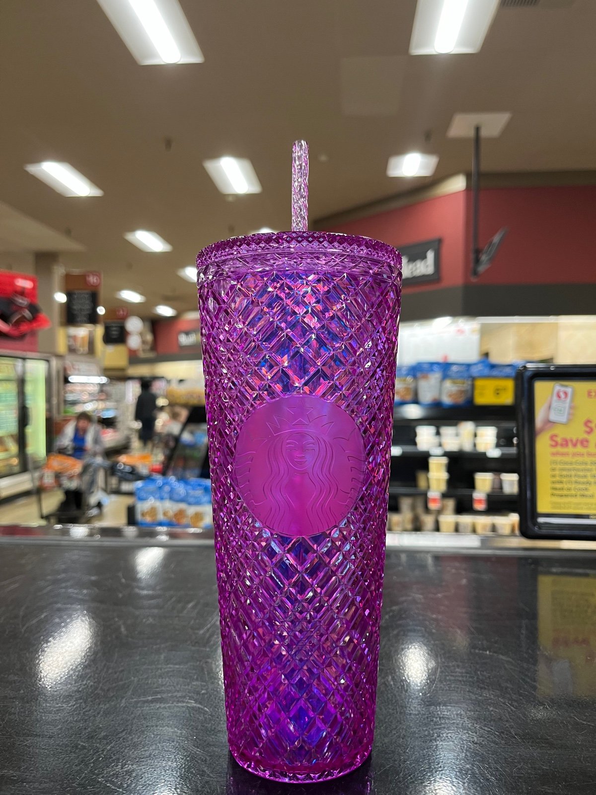 Starbucks Pink Taffy Jeweled Cold Cup Venti Valentine’s Day New