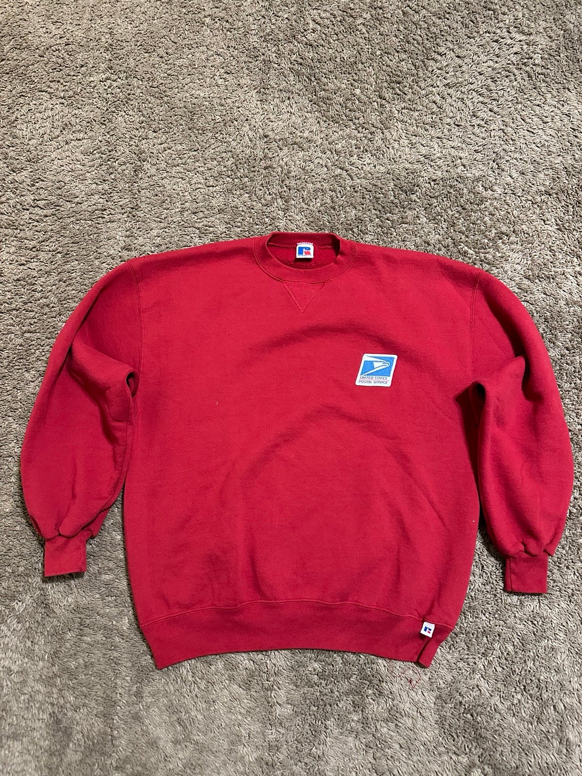 Vintage Russell Athletic USPS Mailman “maroon” sweatshirt 90s size XL
