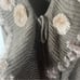 Moon River Ribbed Knit Ruffle Olive Green Faux Fur Tie Front Cardigan Medium