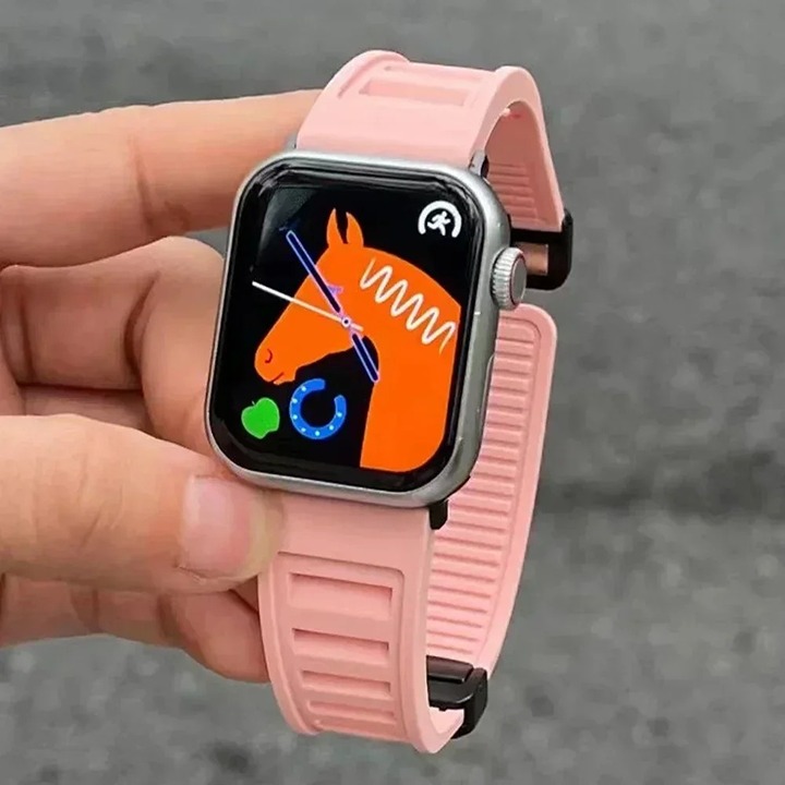 Soft Silicone Magnetic Band for Apple Watch Breathable Strap for iWatch 10 42mm