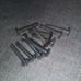 Vintage Mcm Hollywood Recency Set Of 11 Gold & White Drawer Pulls W Screw OBO