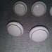 Vintage Mcm Hollywood Recency Set Of 11 Gold & White Drawer Pulls W Screw OBO