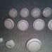 Vintage Mcm Hollywood Recency Set Of 11 Gold & White Drawer Pulls W Screw OBO
