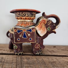 Vintage mid century elephant ash tray and match holder