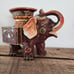 Vintage mid century elephant ash tray and match holder