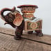 Vintage mid century elephant ash tray and match holder