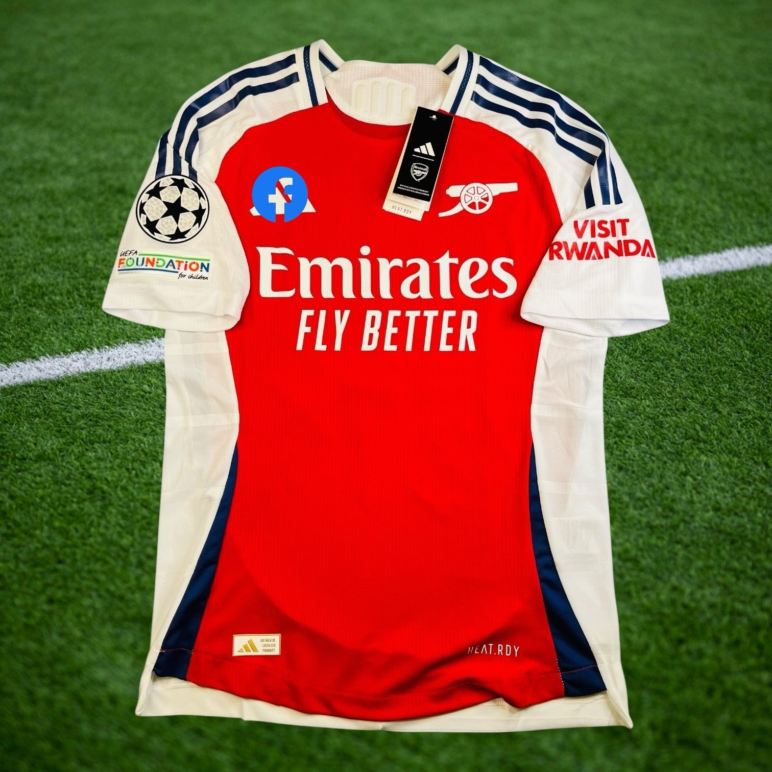 Arsenal player edition fit Jersey Rice slim fit size S