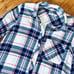 Kenneth Cole flannel plaid button down shirt top blouse medium