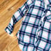 Kenneth Cole flannel plaid button down shirt top blouse medium