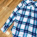 Kenneth Cole flannel plaid button down shirt top blouse medium