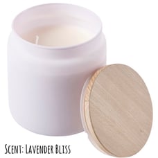 GOLIATTUJA Scented candle in glass w lid/2 wicks, Lavender bliss/purple, 70 hr