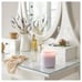 GOLIATTUJA Scented candle in glass w lid/2 wicks, Lavender bliss/purple, 70 hr