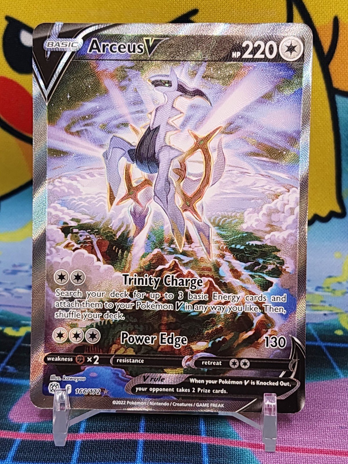 Pokemon Arceus V (Alternate Full Art)-SWSH09: Brilliant Stars 166/172 Ultra Rare