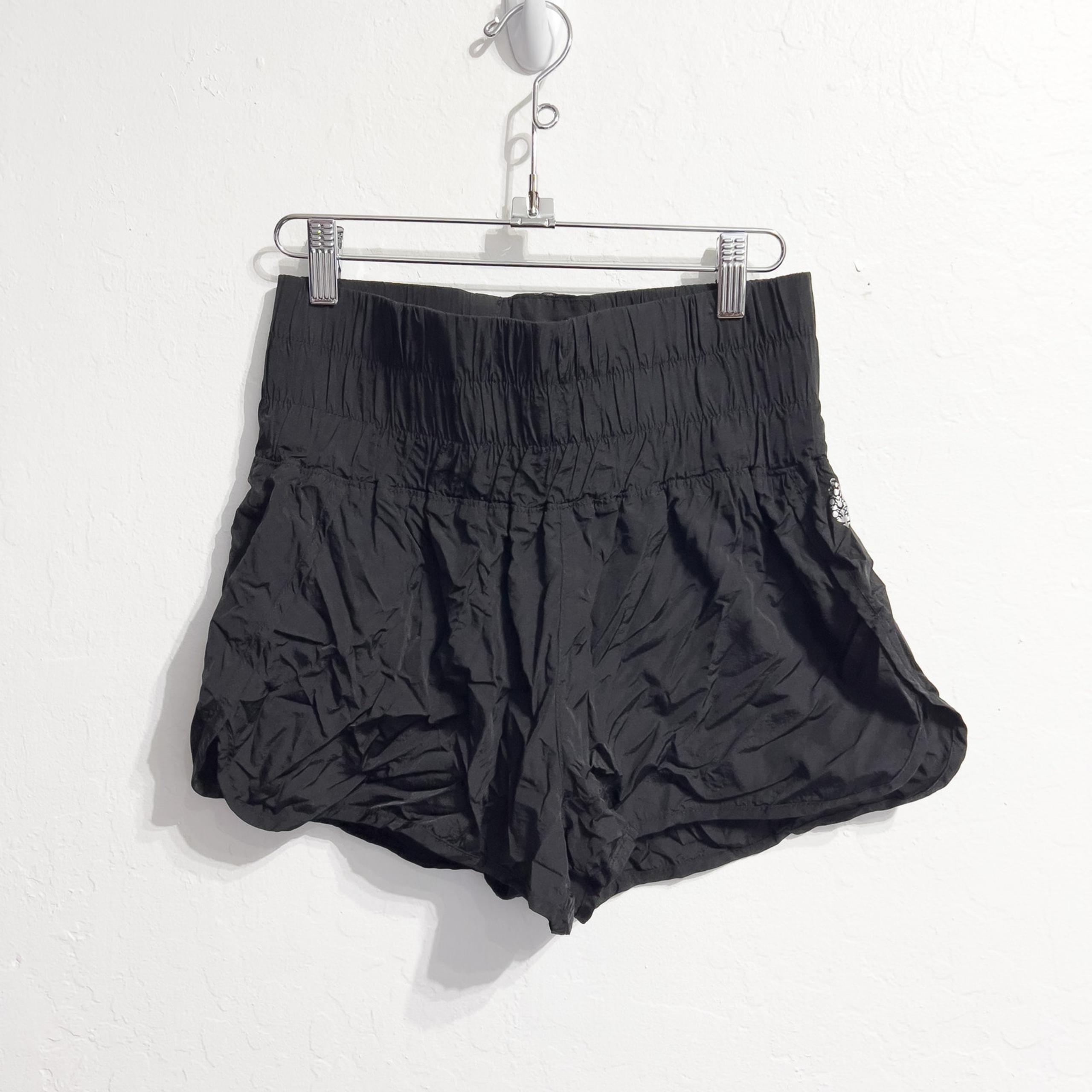 Free People Shorts Medium Black The Way Home High Waist Nylon Active Running