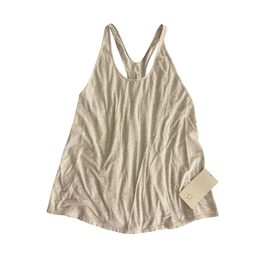 NEW Lululemon Size 12 Om Racer Back Top Tank Khaki Active Workout