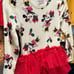 Posh Peanut Minnie Mouse Christmas Bodysuit Tulle Dress, EEUC, 18/24 Months