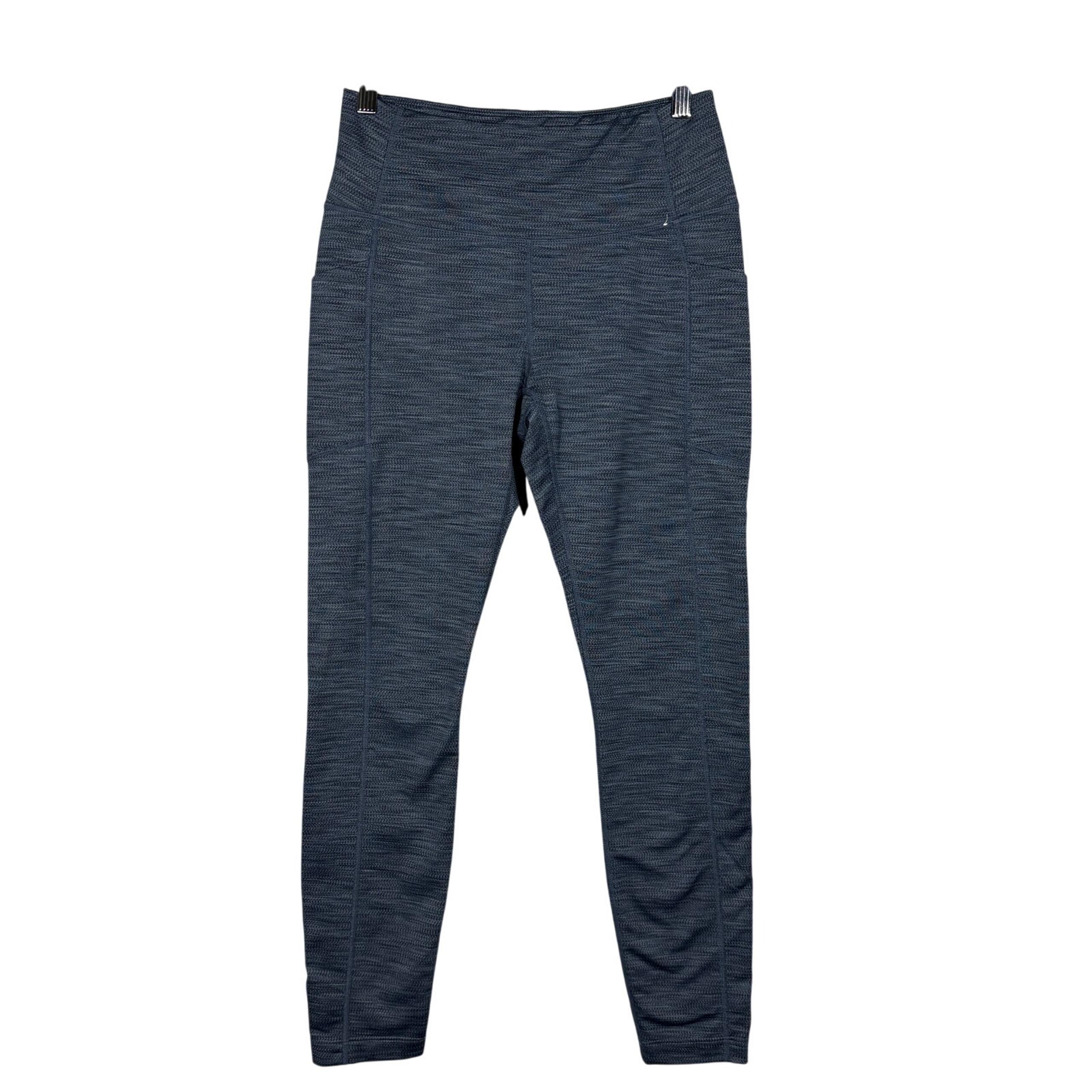 Mondetta Performance Luxury Heavy Knit Athletic Leggings Blue Heather Sport - S